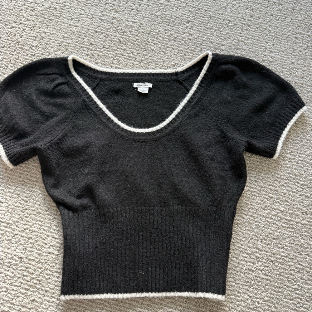 Urban Outfitters Kimchi Blue Black Knit Top